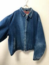 80's USA製 L.L.BEAN VINTAGE DENIM COACH JKT エルエルビーン ビンテージ チンスト付き デニム コーチ ジャケット ブルゾン ダウン ベスト_画像2