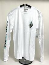 VOLCOM ボルコム A3642202WHT① メンズ Sサイズ 長袖Tシャツ シンプルなロンティー ホワイト 白色 ロゴ Logo ヴォルコム 新品即決 送料無料_画像1