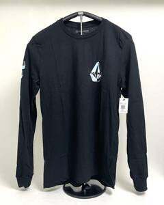 VOLCOM ボルコム A3642202BLK① メンズ Sサイズ 長袖Tシャツ シンプルなロンティー ブラック 黒色 ロゴ Logo ヴォルコム 新品即決 送料無料