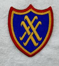 実物 WW2 米国陸軍 第20軍団 肩章 WW2 US ARMY 20TH CORPS SHOULDER PATCH エッジカット_画像1