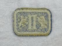 実物 WW2 米国陸軍 第2軍団 肩章 WW2 US ARMY 2ND CORPS SHOULDER PATCH エッジカット_画像3