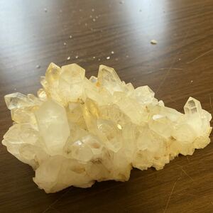 純天然無酸ブラジル産白い 水晶クラスター 　(幸運水晶原石)天然石