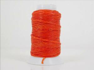 ◆オレンジ蝋引き紐 小巻◆ワックスコード◆蜜ロウ糸革細工