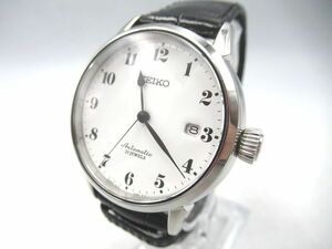 ☆SEIKO PRESAGE Mechanical セイコー プレサージュ メニカル 裏スケ 白文字盤 自動巻き デイト 6R15-02Z0 23石 現状稼働品 中古 現状渡し