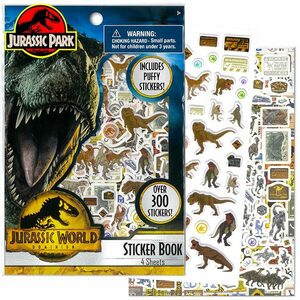 ジュラシックワールド シール プクプク シール 300カット 恐竜 ジュラシック ごほうびシール 手帳 スケジュール ステッカー jurassic