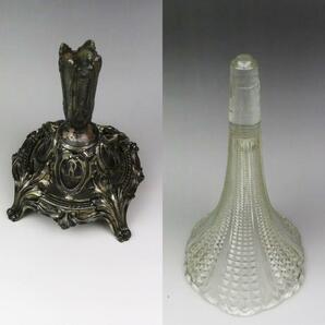 優雅★オールドバカラ 花瓶ブロンズベース 大型31㎝ ダイヤモンドカット アールヌーボー装飾 baccarat vase サンルイ の画像8