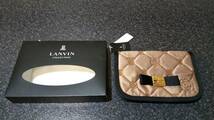 新品 LANVIN ランバン コレクション ポーチ レディース ティッシュ マスクケース ベージュ 横16cm×縦11cm_画像2