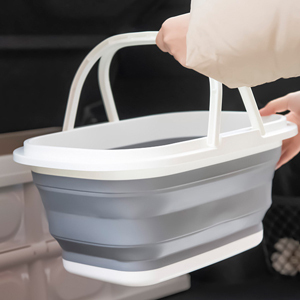  compact . tatami ..! silicon bucket folding bucket pet wash . fishing for laundry basket 10L high capacity cleaning car wash outdoor pair hot water laundry 