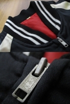 日本製 龍 ドラゴン JAPAN 刺繍 中綿スカジャン 黒 FREEサイズ 検ヴィンテージ_画像4