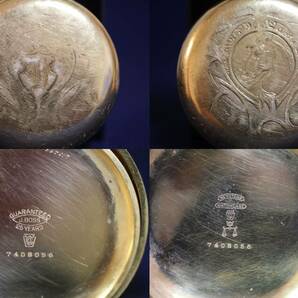 ELGIN 懐中時計 手巻き 17石 【KEYSTONE WATCHCASE】馬柄彫金 ヴィンテージ 長期保管品の画像7