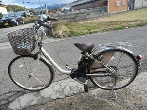 J*Panasonic ViVi DX BE-END634F END634 26 -inch 3 step shifting gears gear electromotive bicycle * body assist gear mileage OK