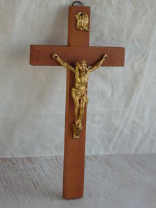 フランスアンティーク 十字架 クロス ウォール 壁掛け キリスト 教会 装飾 インテリア フレンチ 蚤の市 ブロカント 仏国