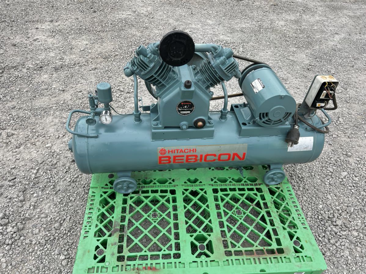 日立 オイルフリーベビコン 2.2OP-8.5TA5 50Hz 200V 2.2KW エアー