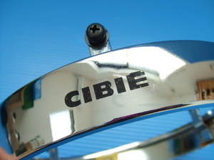 当時物 良品 CIBIEロゴ メッキ リム ヘッドライト用 ライトリム ライトケース ヘッドランプ ケース 丸目 180パイ シビエ GS400 CBX 旧車 7