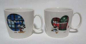 ミッキーマウス　ミニーマウス　ディズニー　Disney　ペア マグカップ　2個セット　第一生命　非売品　貴重　食器　陶器製　箱付き　新品