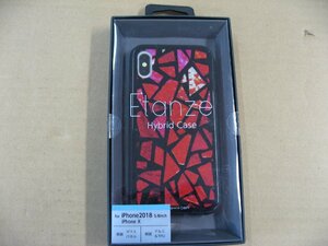 IO DATA(アイオーデータ) iPhone XS 5.8インチ用 ガラス+TPU+アルミ複合素材ケース　2層印刷 ステンドグラス（レッド） BKS-IP18STGGASRD