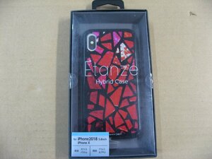 IO DATA(アイオーデータ) iPhone XS 5.8インチ用 ガラス+TPU+アルミ複合素材ケース　2層印刷 ステンドグラス（レッド） BKS-IP18STGGASRD