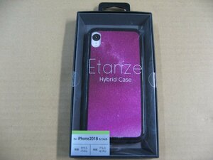 IO DATA(アイオーデータ) iPhone XR 6.1インチ用 ガラス+TPU+アルミ複合素材ケース 2層印刷 星空（ピンク） BKS-IP18MTGGANPN