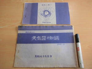 鳥取地方気象台 「講習会用テキスト 天気図の知識 １９６６．８」「台風に備えて」当時のコピー本