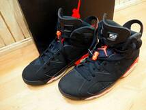 ◆NIKE AIR JORDAN6 RETRO OG Infrared 384664-060 ナイキ エアジョーダン6レトロ ブラック US10/28㎝◆_画像3