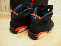 ◆NIKE AIR JORDAN6 RETRO OG Infrared 384664-060 ナイキ エアジョーダン6レトロ ブラック US10/28㎝◆_画像8