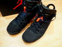 ◆NIKE AIR JORDAN6 RETRO OG Infrared 384664-060 ナイキ エアジョーダン6レトロ ブラック US10/28㎝◆_画像5