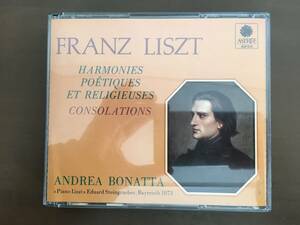 2CD/LISZT　HARMONIES POETIQUES ET RELIGIEUSES　ANDREA BONATTA (Piano Liszt Eduard Steingraeber,1873)/【J19】 /中古