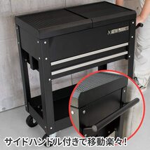 AP ツールワゴン 2段 スライドトップ | カート ツールキャビネット 作業場 収納箱 工具入れ _画像5