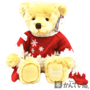 16040 Harros[ Harrods ] teddy bear Christmas year limitation 2008 soft toy [ used ] USED-A[.... department Nagoya west shop ]