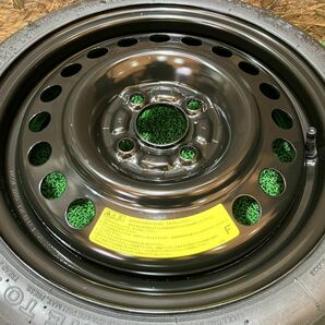 鉄チンホイール 15inch 4j × 125/70D15 PCD100 4穴 トレーラー タイヤ ホイールセットの画像5