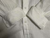 【1円スタート】正規品GUCCI良品ダブルカフス長袖シャツ43/17サイズ ホワイトシャドーストライプ フレンチカフスワイシャツ クリーニング済_画像5