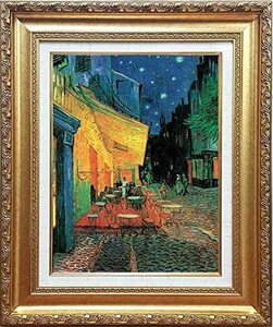 Art hand Auction [Reproduction] Difficile de trouver une collection de chefs-d'œuvre du monde Van Gogh Café Terrasse la nuit Encadré avec cadre Peinture intérieure de luxe Chef-d'œuvre Art Image Art Nouveau, Ouvrages d'art, Peinture, autres