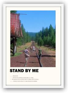 スタンドバイミー stand by me 映画ポスター A4サイズ 額入り 額装付き 壁掛け アートポスター アートパネル 絵画 絵 A4 新品 インテリア