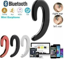 ワイヤレスbluetoothイヤホンハンズフリーマイク骨伝導 レッド_画像4