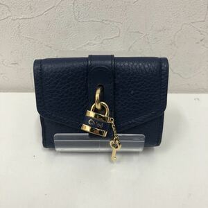 Chloe クロエ 三つ折り財布 C1NX4H/04-19-99-6 レザーNVY ネイビー レディース