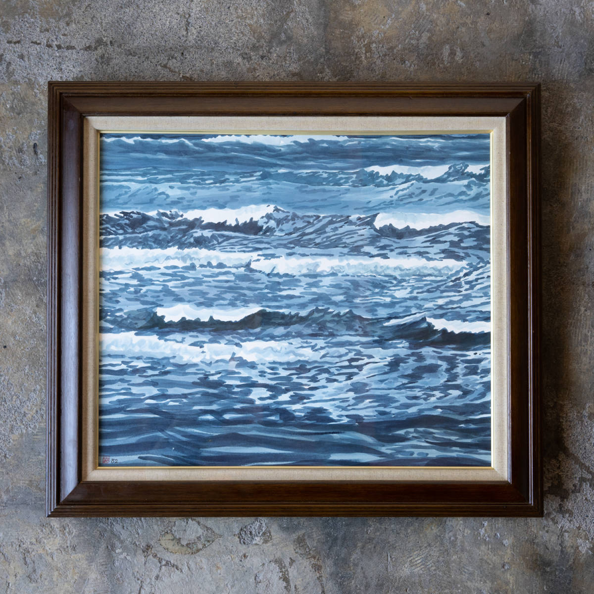 铃木茂水彩画带框画室内装饰大海风景画正品保证编号 F10 自然, 绘画, 水彩, 自然, 山水画