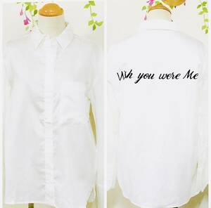 新品タグ付き　Bershka　ベルシュカ　個性的な袖デザイン　長そでシャツ　ホワイト　サイズXS　MEX24