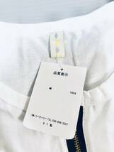 新品タグ付き　訳アリ　ジップアップファスナー＆胸ポケットデザイン　長そでTシャツ　ホワイト　サイズM　㈱ツーオーツー_画像7