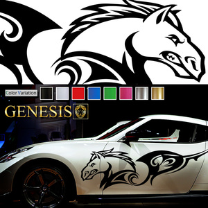 車 ステッカー かっこいい ペガサス 馬 サイド デカール 81 大きい バイナルグラフィック ワイルドスピード系 カスタム 「全8色」 GENESIS