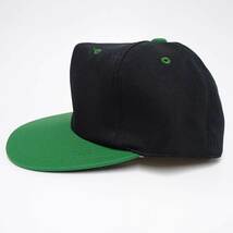 【中古】[未使用/デッドストック] デサント 帽子 キャップ THE BEST 58cm ブラック x グリーン メンズ DESCENTE ビンテージ レトロ_画像3