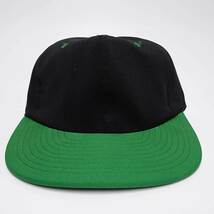 【中古】[未使用/デッドストック] デサント 帽子 キャップ THE BEST 58cm ブラック x グリーン メンズ DESCENTE ビンテージ レトロ_画像2
