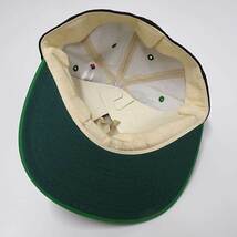 【中古】[未使用/デッドストック] デサント 帽子 キャップ THE BEST 58cm ブラック x グリーン メンズ DESCENTE ビンテージ レトロ_画像6