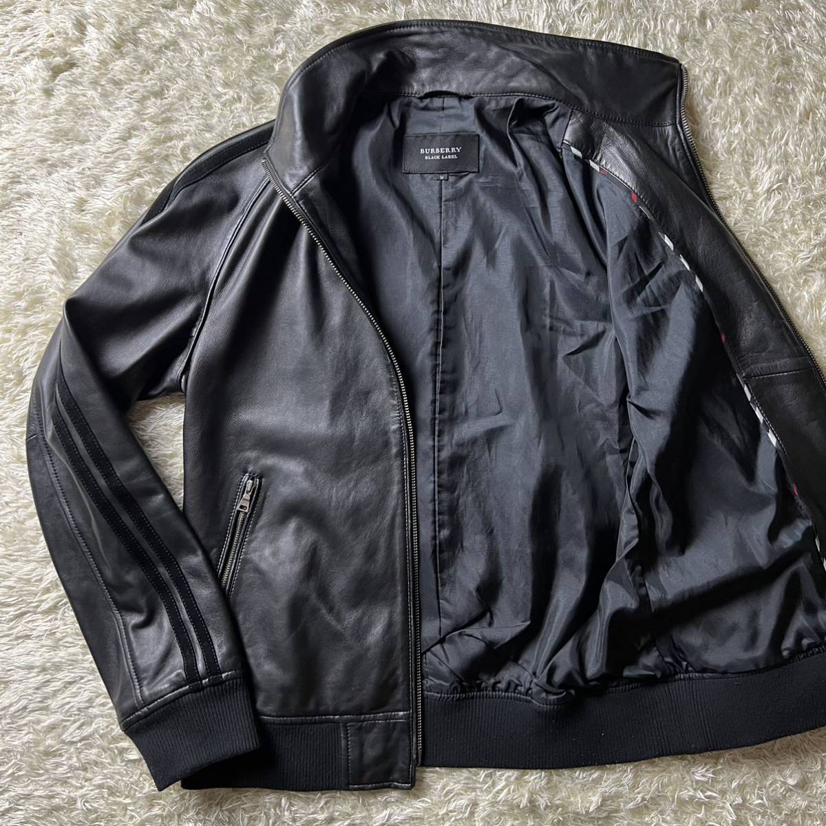 ヤフオク! -「burberry black label レザーライダース」の落札相場 ...