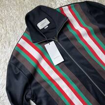 D03 新品タグ付!!GUCCI ★ OVERSIZE TECHNICAL JERSEY JACKET (Lサイズ) ★ グッチ オーバーサイズ テクニカル ジャージ シェリーライン_画像4