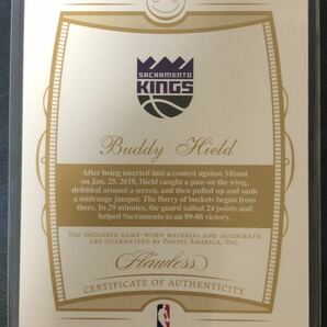 【Buddy Hield】2017-18 Panini Flawless Vertical Patch Autographs 25/25の画像2