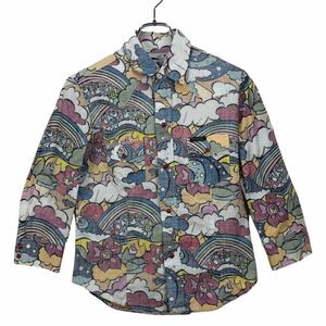 HYSTERIC GLAMOUR Hysteric Glamour lady's total pattern long sleeve shirt tops XS inscription 
