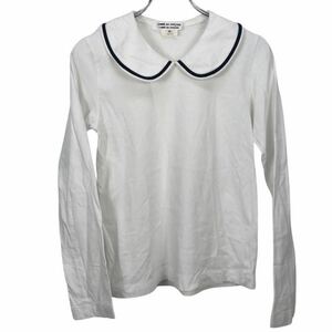 COMME DES GARCONS コムデギャルソン　レディース　セーラーカラー　ホワイト　長袖　Tシャツ　トップス　XS表記