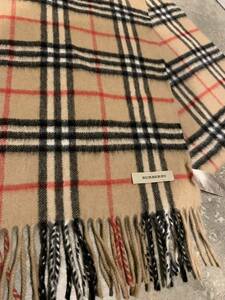 美品 BURBERRY　バーバリー　マフラー　カシミア50％