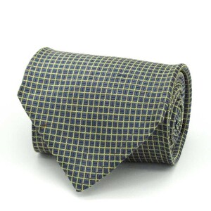  Issey Miyake .. pattern silk high class made in Japan brand necktie men's blue superior article ISSEY MIYAKE