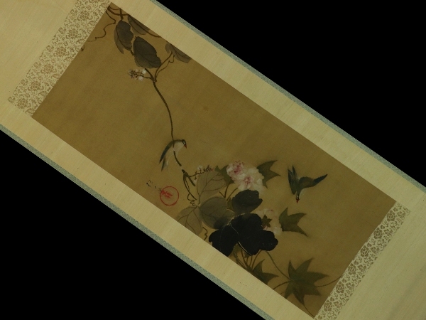 JChere雅虎拍卖代购商品:【真作】酒井抱一【花鳥図】◇絹本◇合箱